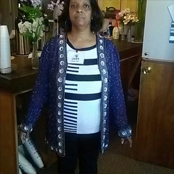 Gorgeous Vintage Eve’s Allure Beaded and Sequined Jacket - Picture 5 of 6